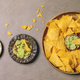 tortilla chips and guacamole and salsa
